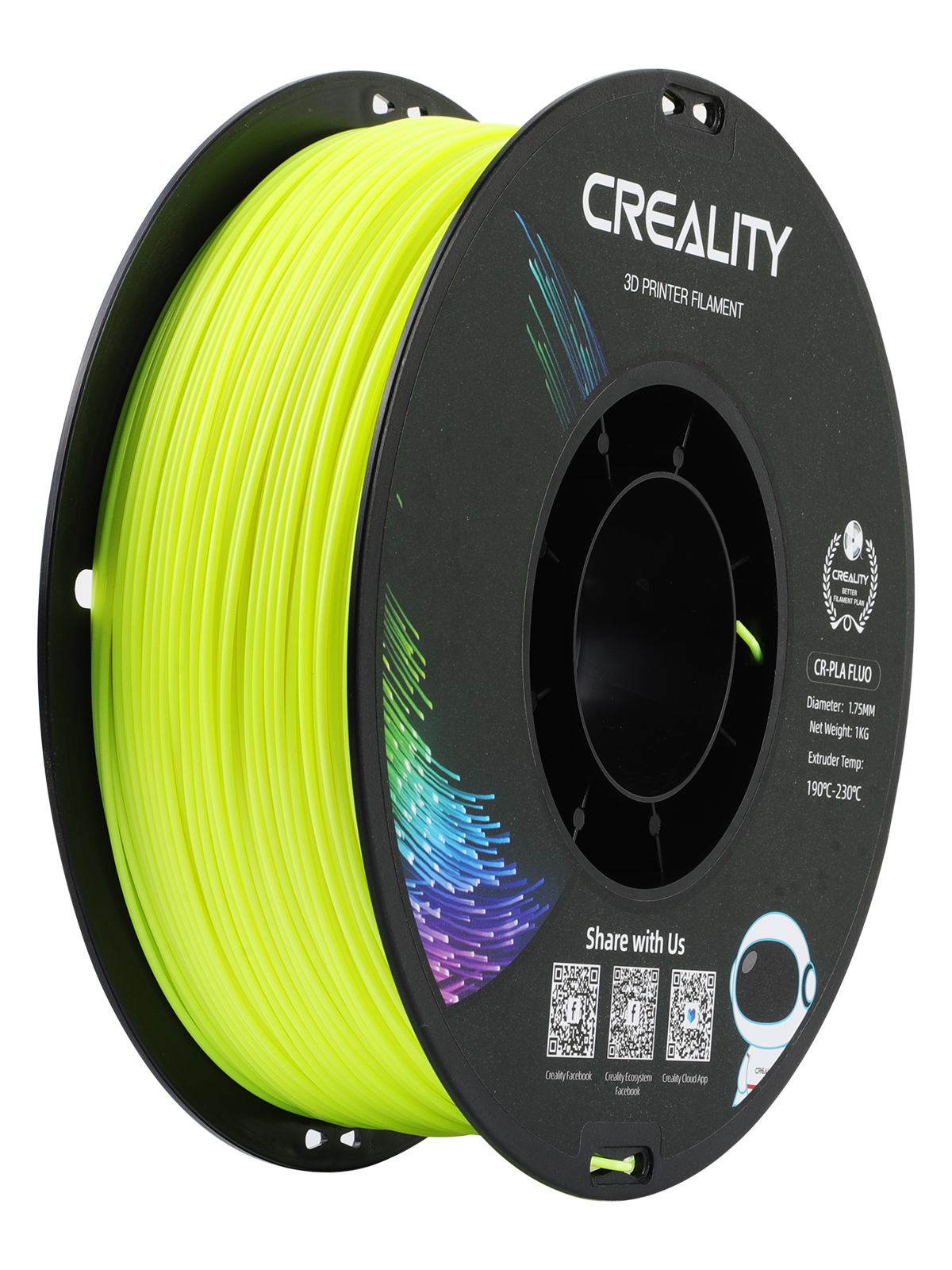 Creality Fluorescent PLA filament 1.75mm 1kg for bright high-visibility FDM 3D printing in Namibia