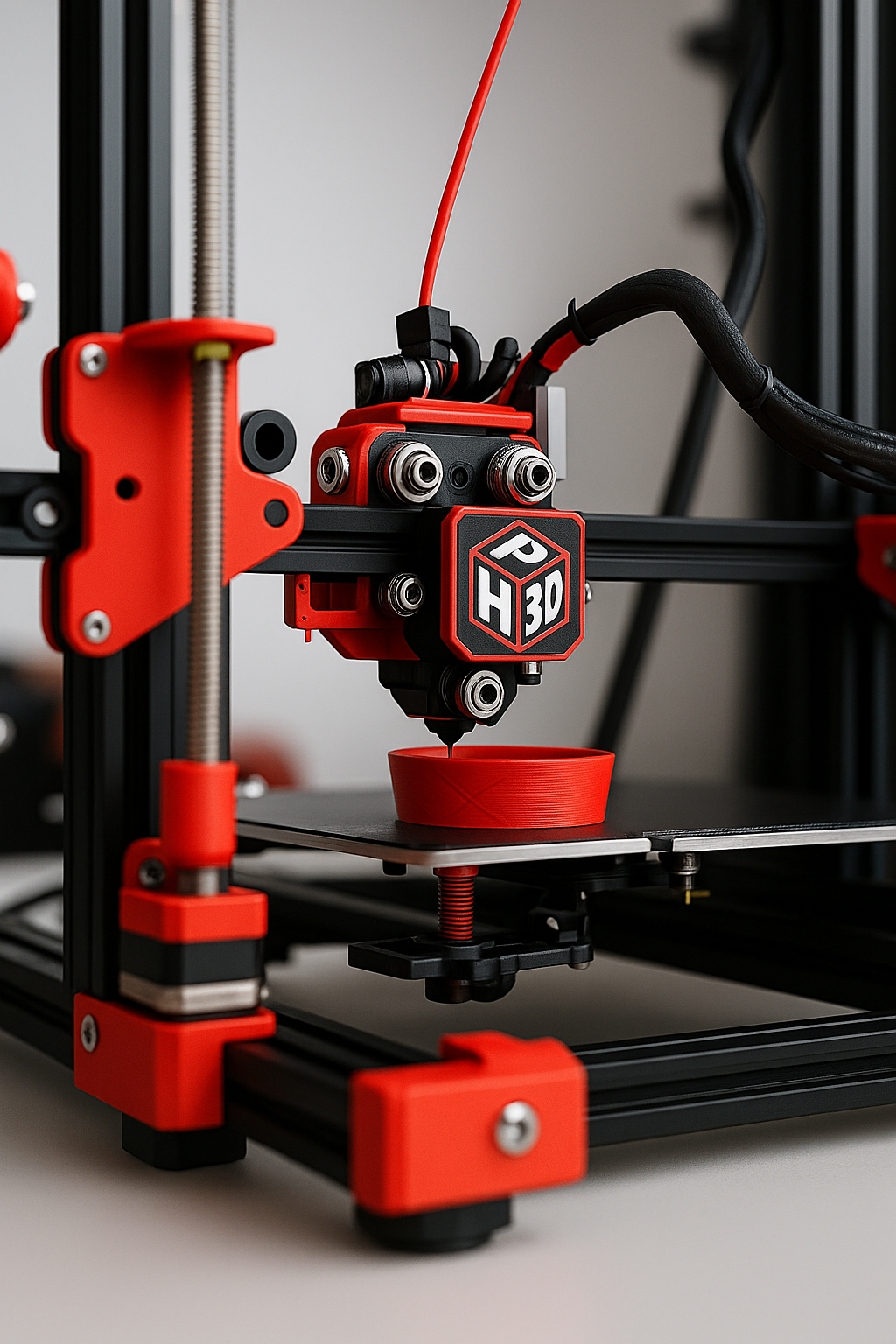 Industrial 3D printer in operation