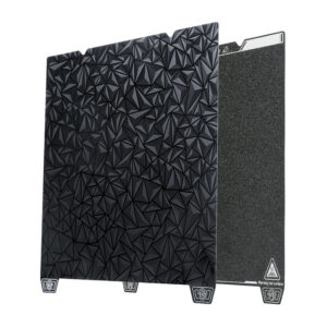 Glossy PEO and coated PEI dual-sided flexible build plate for FDM 3D printers