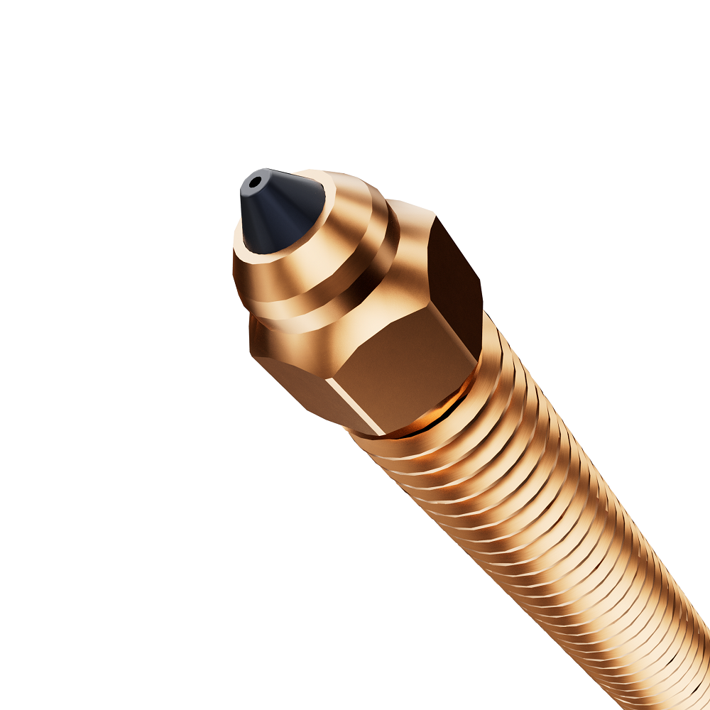 Creality x Phaetus silicon carbide nozzle for K2 Plus available in 0.4 mm and 0.6 mm for abrasive filament printing
